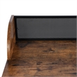 Homycasa Vintage Brown Writing Desk with Mesh Back Panel and Metal Frame