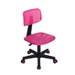 Homycasa Ergonomic Plastic Chair with Adjustable Height-Pink Backrest