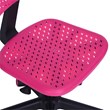 Homycasa Ergonomic Plastic Chair with Adjustable Height-Pink Backrest