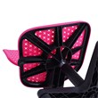 Homycasa Ergonomic Plastic Chair with Adjustable Height-Pink Backrest