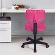 Homycasa Ergonomic Plastic Chair with Adjustable Height-Pink Backrest
