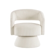Homycasa Modern Swivel Accent Chair Beige Soft Corduroy Beige Wood