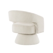 Homycasa Modern Swivel Accent Chair Beige Soft Corduroy Beige Wood