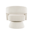 Homycasa Modern Swivel Accent Chair Beige Soft Corduroy Beige Wood