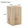 Homycasa Rustic Solid Wood Coffee Table with Cube Design-Natural