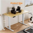 Homycasa Height Adjustable Electric Standing Desk Ergonomic Computer Desk-Yellow