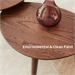 Homycasa Mid-Century Modern Wooden Side Walnut Table with Round Top