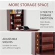 Homycasa Wall-Mounted Folding Brown Desk with Storage Shelves
