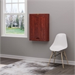 Homycasa Wall-Mounted Folding Brown Desk with Storage Shelves