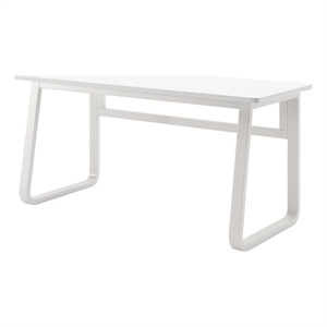 Homycasa Modern Minimalist Console Table with Sturdy Metal Frame White