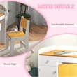 Homycasa Kids Desk and Chair Set with Storage Drawer-White Engineered wood
