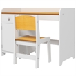 Homycasa Kids Desk and Chair Set with Storage Drawer-White Engineered wood