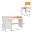 Homycasa Kids Desk and Chair Set with Storage Drawer-White Engineered wood
