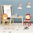 Homycasa Kids Animal-Themed Table and Chair Set with Lion Design-Natural