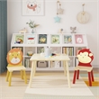 Homycasa Kids Animal-Themed Table and Chair Set with Lion Design-Natural