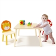 Homycasa Kids Animal-Themed Table and Chair Set with Lion Design-Natural