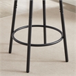 Homycasa Adjustable Rustic Bar Stools with Wooden Backrest-Gray
