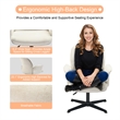 Homycasa Home Office Chair with Arms Adjustable Swivel Task Chair Beige Fabric