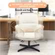 Homycasa Home Office Chair with Arms Adjustable Swivel Task Chair Beige Fabric