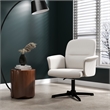 Homycasa Home Office Chair with Arms Adjustable Swivel Task Chair Beige Fabric