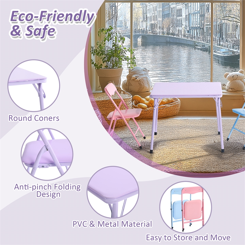 Homycasa 2 Piece Kids Table and Chair Set in Multi-Color