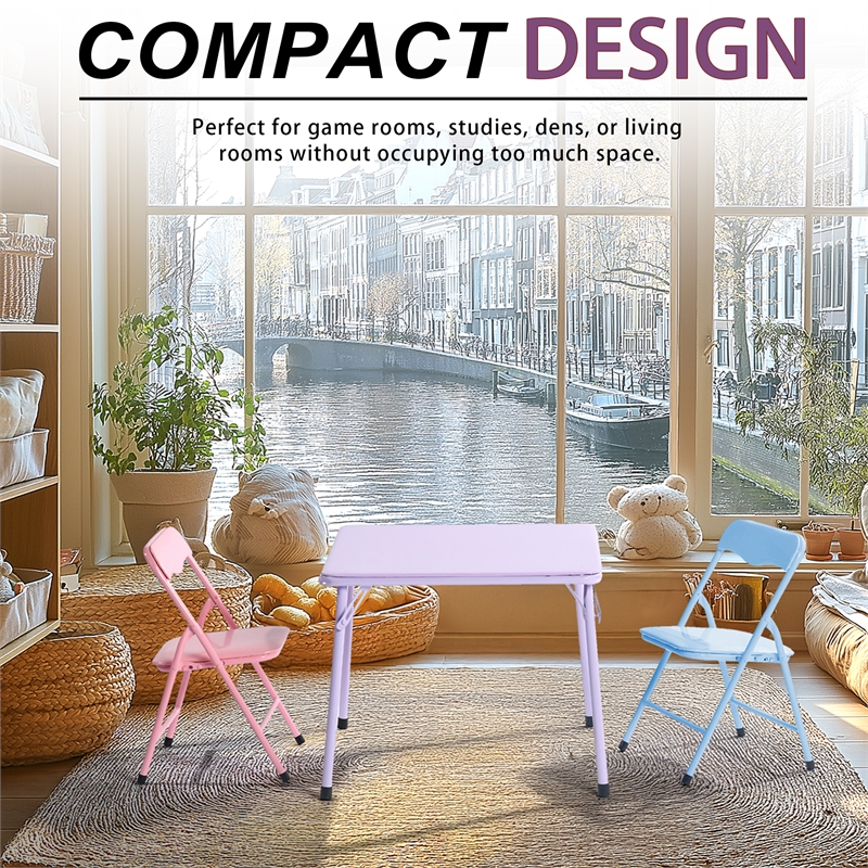 Homycasa 2 Piece Kids Table and Chair Set in Multi-Color