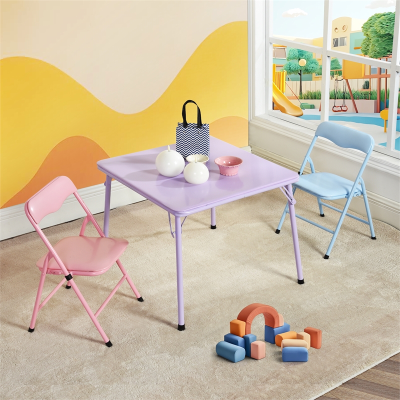 Homycasa 2 Piece Kids Table and Chair Set in Multi-Color