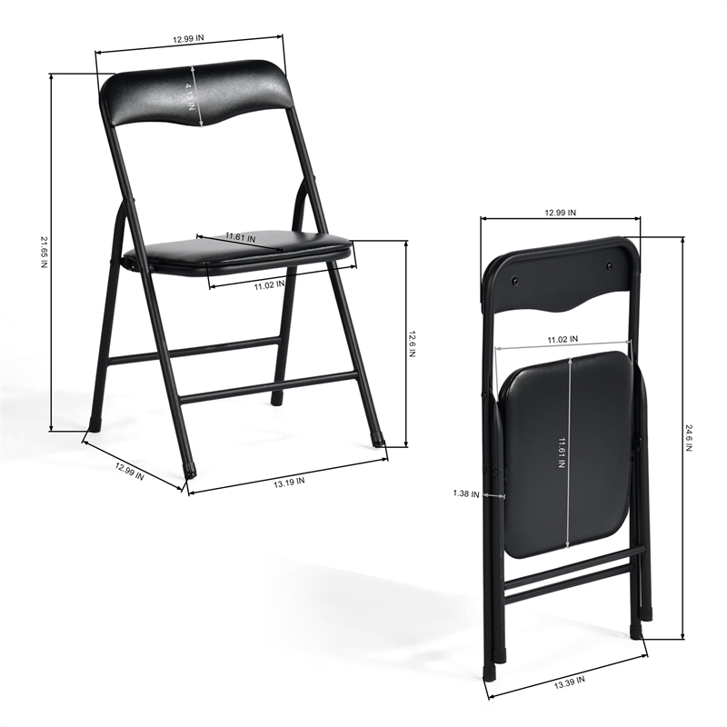 Homycasa Kids Table Chair Set Black 4 Piece Set for Play and Dining