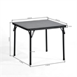 Homycasa Kids Table Chair Set Black 4 Piece Set for Play and Dining