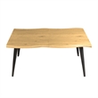 Homycasa Dining Table MDF Wave Edge Writing Home Office Desk Oak