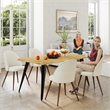 Homycasa Dining Table MDF Wave Edge Writing Home Office Desk Oak