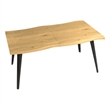 Homycasa Dining Table MDF Wave Edge Writing Home Office Desk Oak