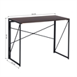 Homycasa 39 inch Home Office Desk Writing Computer Table Walnut
