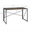 Homycasa 47 inch Home Office Desk Computer Writing Study Table Black