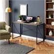 Homycasa 47 inch Home Office Desk Computer Writing Study Table Black