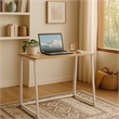 Homycasa Foldable Oak Home Office Desk with MDF Top