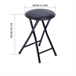 Homycasa Black Folding Chairs Set of 2 PVC Seat Metal Frame