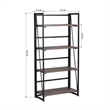 Homycasa 5 Tier Industrial Storage Shelf with Metal Frame Rustic Brown