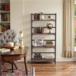 Homycasa 5 Tier Industrial Storage Shelf with Metal Frame Rustic Brown