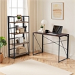 Homycasa 5 Tier Industrial Storage Shelf with Metal Frame Rustic Brown