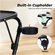 Homycasa Adjustable Folding TV Dining Tray Table with Cup Holder Black