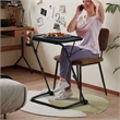 Homycasa Adjustable Folding TV Dining Tray Table with Cup Holder Black