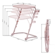 Homycasa Adjustable Folding TV Dining Tray Table with Cup Holder Pink