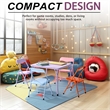 Homy Casa Multi-Color 5-Piece Steel & PVC Kid's Table and Chair Set for Picnics