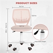 Homy Casa Pink Mesh & Fabric Kitchen Counter Helper Chair with Height Adjustment