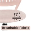 Homy Casa Pink Mesh & Fabric Kitchen Counter Helper Chair with Height Adjustment