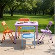 Homy Casa Multi-Color 5-Piece Steel & PVC Kid's Table and Chair Set for Patio