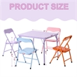 Homy Casa Multi-Color 5-Piece Steel & PVC Kid's Table and Chair Set for Patio