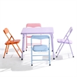 Homy Casa Multi-Color 5-Piece Steel & PVC Kid's Table and Chair Set for Patio