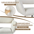Homy Casa Chenille Beige Fabric and Metal Base Swivel Dining Chair
